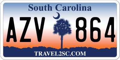 SC license plate AZV864