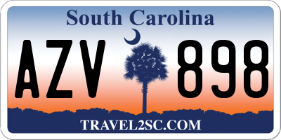 SC license plate AZV898