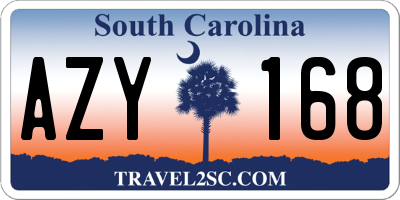 SC license plate AZY168