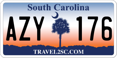 SC license plate AZY176