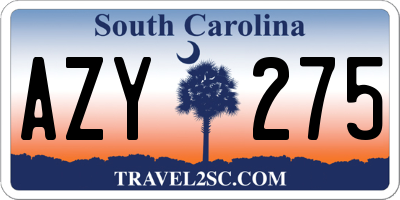 SC license plate AZY275