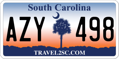 SC license plate AZY498