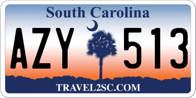 SC license plate AZY513