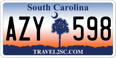 SC license plate AZY598