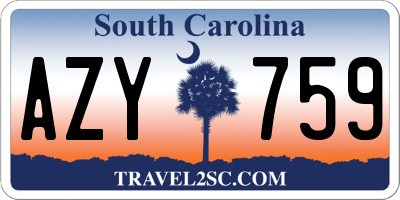 SC license plate AZY759