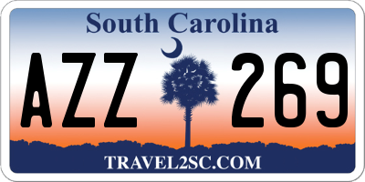 SC license plate AZZ269