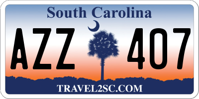 SC license plate AZZ407