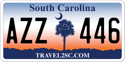 SC license plate AZZ446