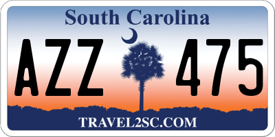 SC license plate AZZ475