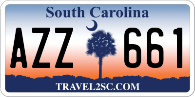 SC license plate AZZ661