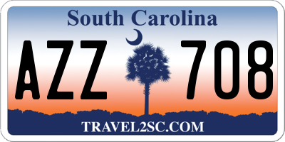 SC license plate AZZ708
