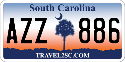 SC license plate AZZ886