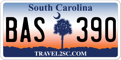 SC license plate BAS390