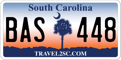 SC license plate BAS448