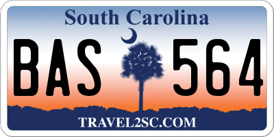 SC license plate BAS564