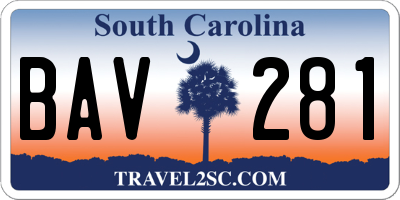 SC license plate BAV281