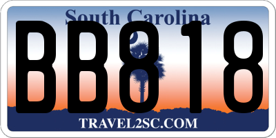 SC license plate BB818