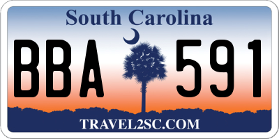 SC license plate BBA591