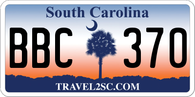 SC license plate BBC370