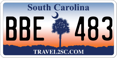 SC license plate BBE483