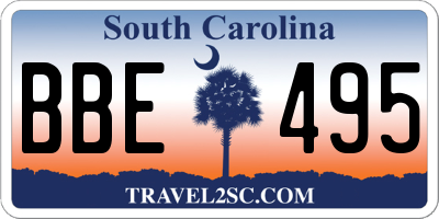 SC license plate BBE495