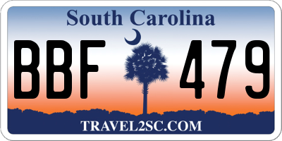 SC license plate BBF479