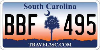 SC license plate BBF495