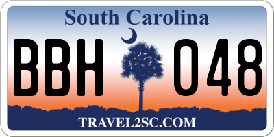 SC license plate BBH048