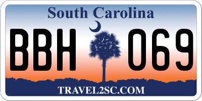 SC license plate BBH069