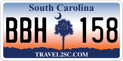 SC license plate BBH158