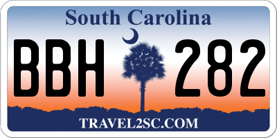 SC license plate BBH282