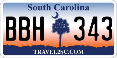 SC license plate BBH343