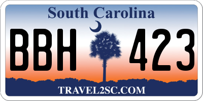 SC license plate BBH423