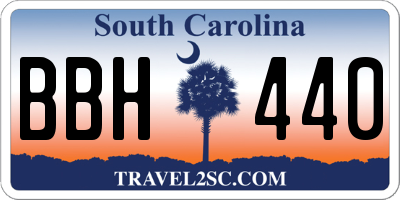 SC license plate BBH440