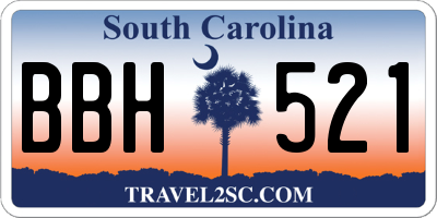 SC license plate BBH521