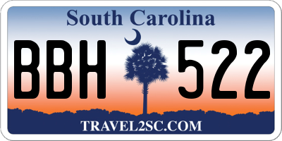SC license plate BBH522