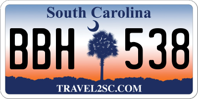 SC license plate BBH538