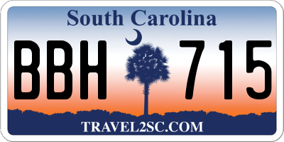 SC license plate BBH715