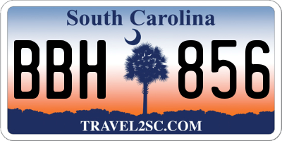 SC license plate BBH856