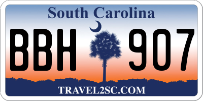SC license plate BBH907