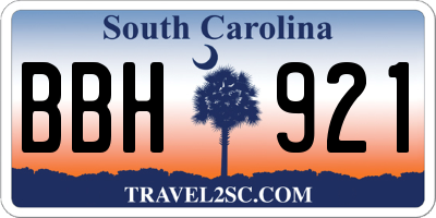 SC license plate BBH921