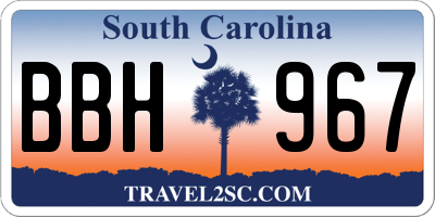 SC license plate BBH967