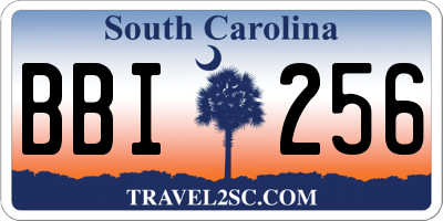 SC license plate BBI256
