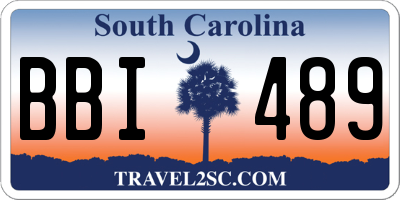 SC license plate BBI489
