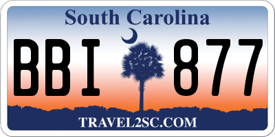 SC license plate BBI877