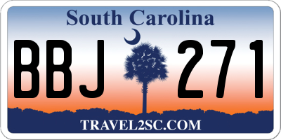 SC license plate BBJ271