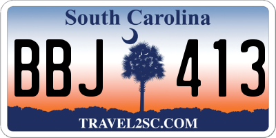 SC license plate BBJ413