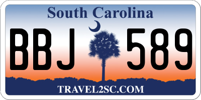 SC license plate BBJ589