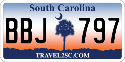 SC license plate BBJ797