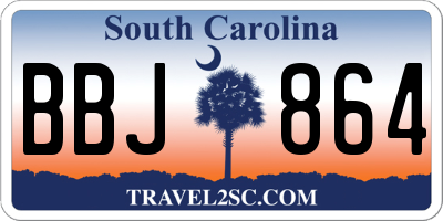 SC license plate BBJ864